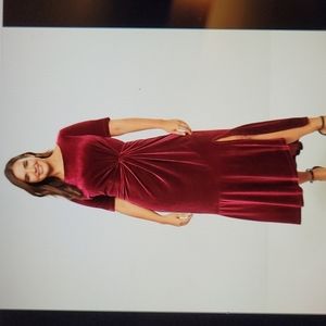Lane Bryant Port Royal Velvet Twisted Midi NWT